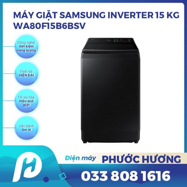 Máy Giặt Samsung Inverter 15 kg WA80F15B6BSV
