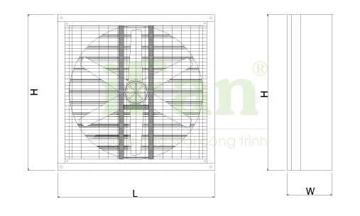 Bản vẽ kỹ thuật quạt thông gió công nghiệp iFan/A