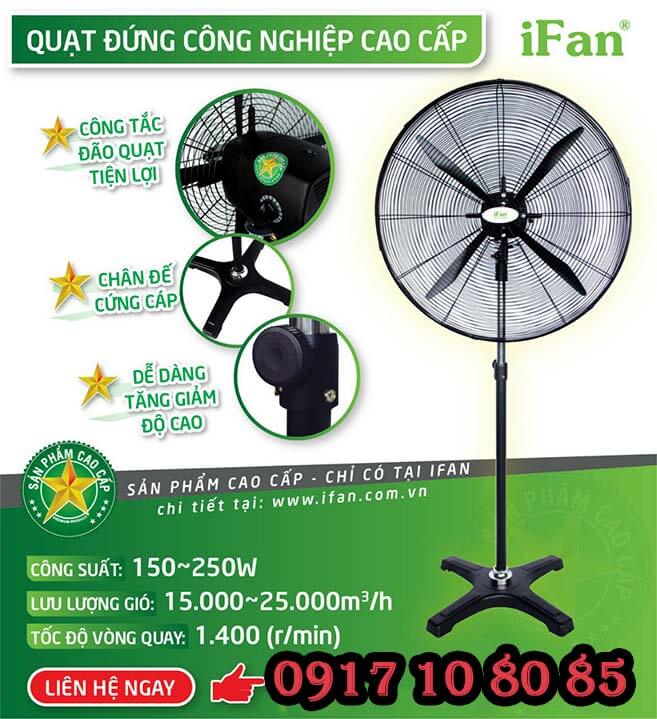Quạt đứng công nghiệp công suất lớn iFan NS-Plus có công suất mạnh mẽ, làm mát không gian lớn