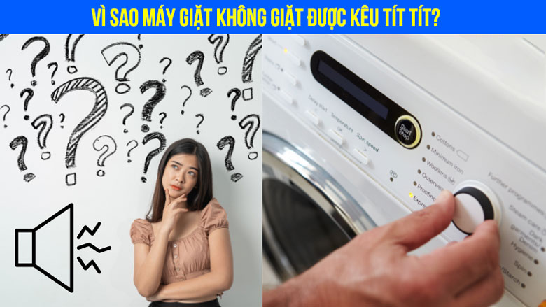 Nắp máy giặt chưa đóng kín.