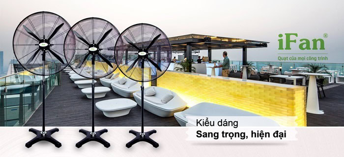 Quạt đứng công nghiệp công suất lớn được sử dụng cho các không gian rộng lớn 